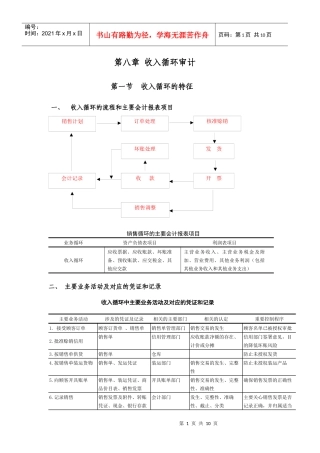 第八章 收入循环审计