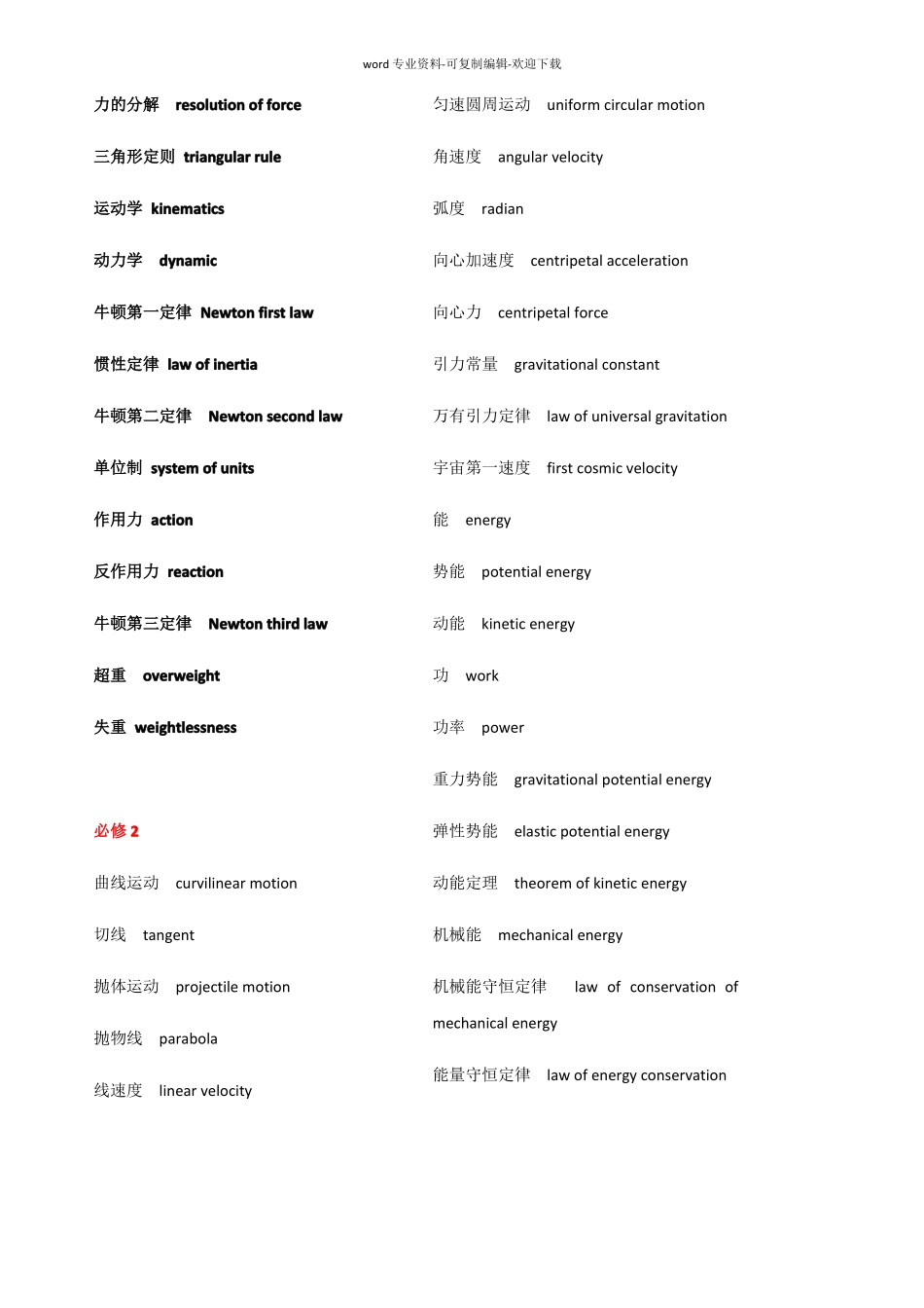 物理名词中英文对照_第2页