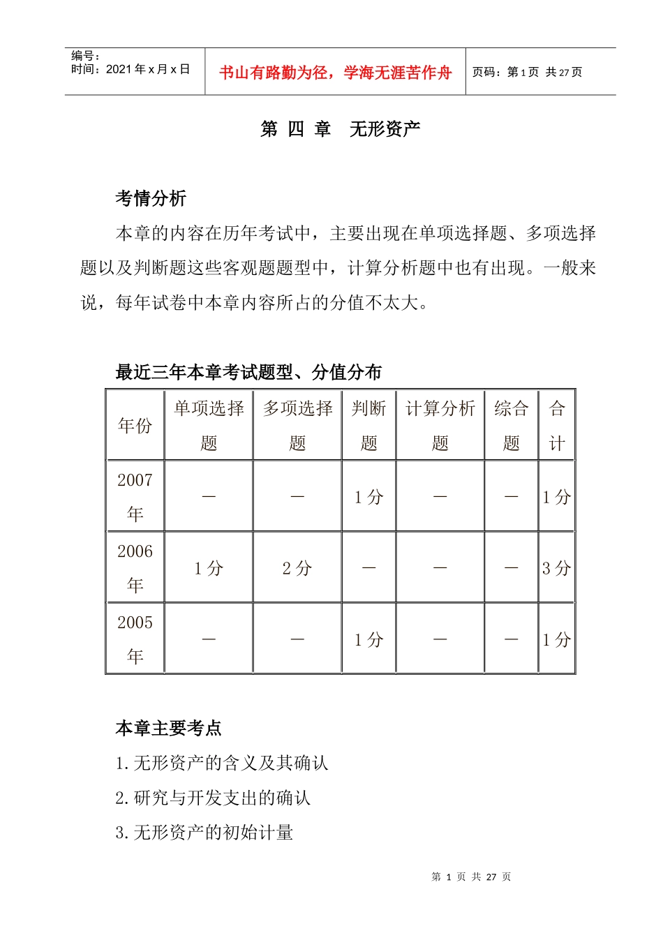 无形资产（DOC 13页）_第1页