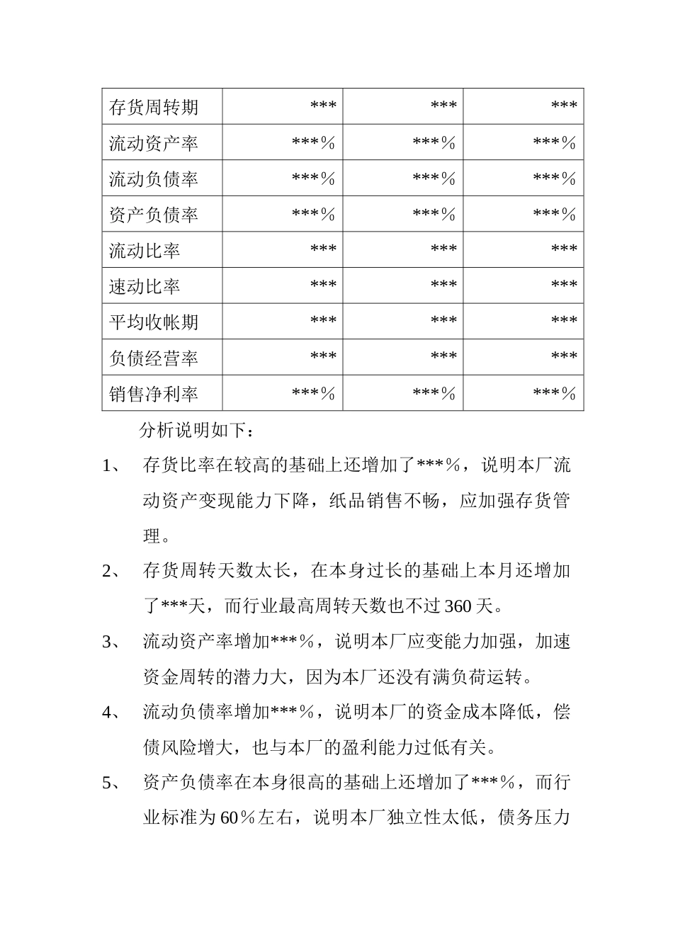 造纸厂财务编报分析_第3页