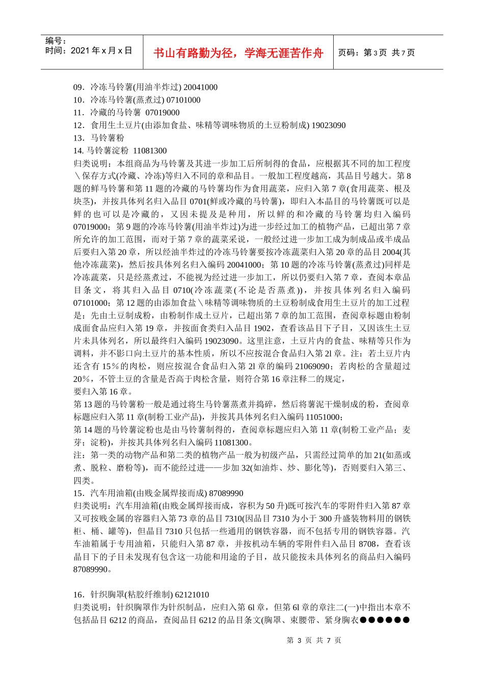 某年报关员资格考试商品编码精粹_第3页