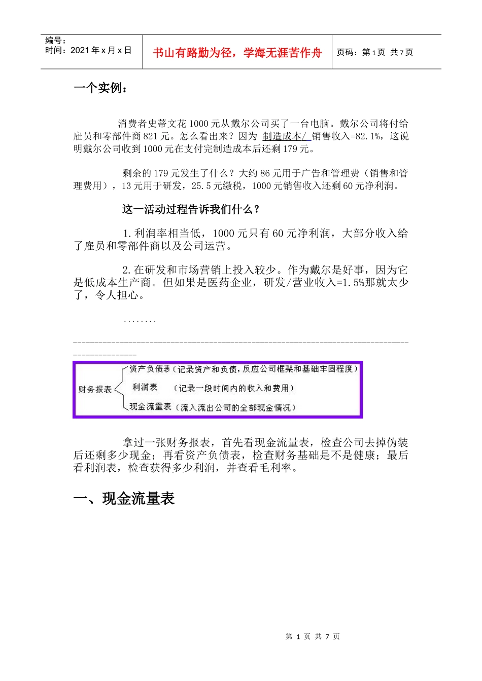 股市必学(1)--财务报表_第1页