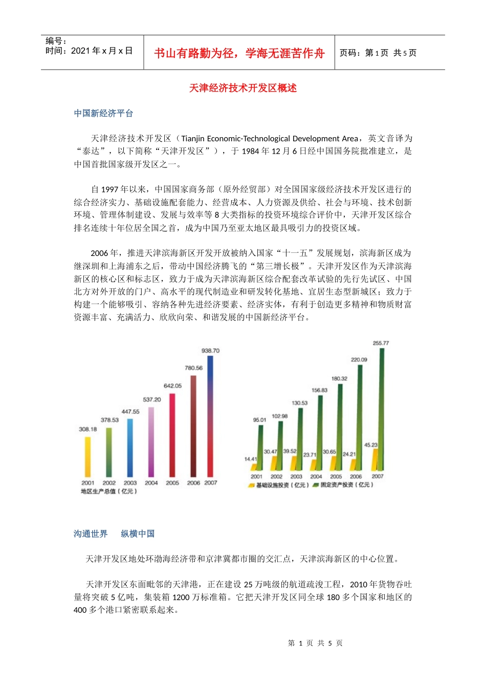 天津经济技术开发区概述_第1页