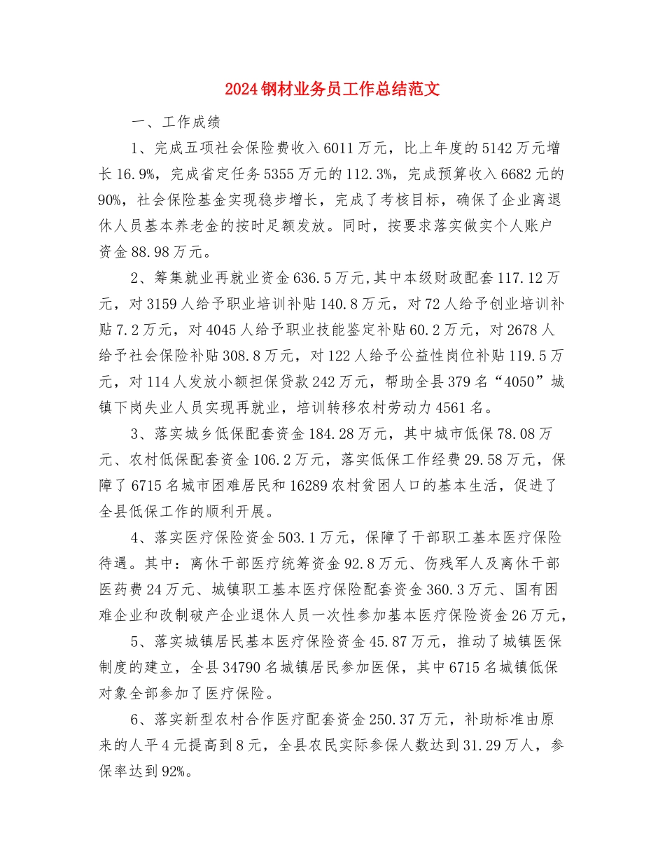 2024金融财务部工作总结与2024钢材业务员工作总结范文汇编_第3页