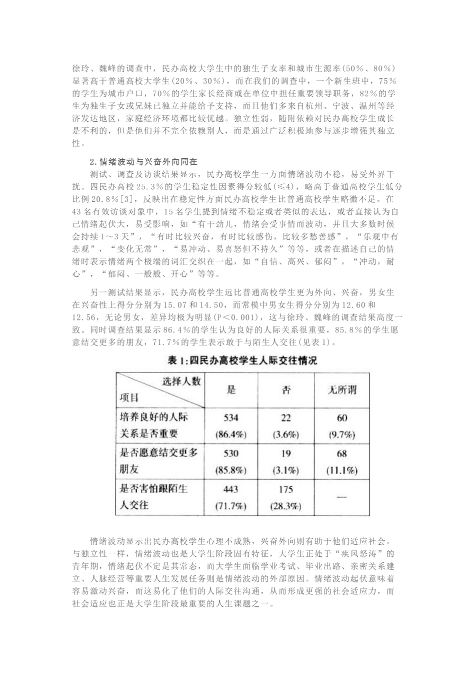 优弱并存：民办高校大学生的心理状况研究_第2页