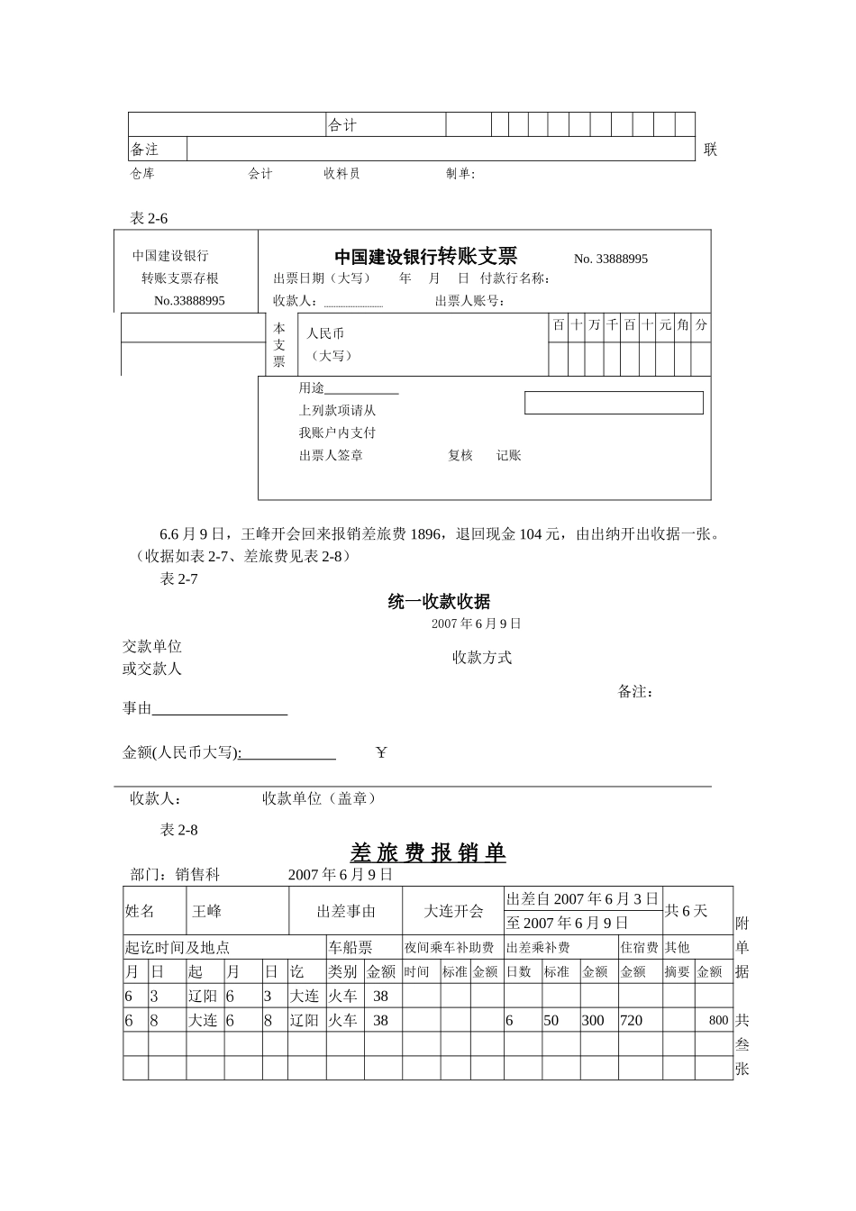 原始凭证的填制与审核实训_第3页
