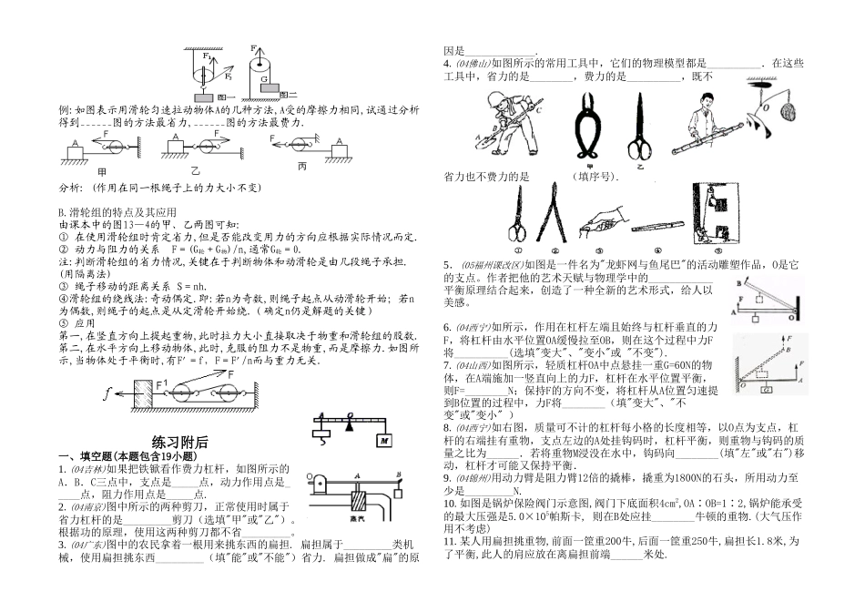 中考物理复习专集10-简单机械_第2页