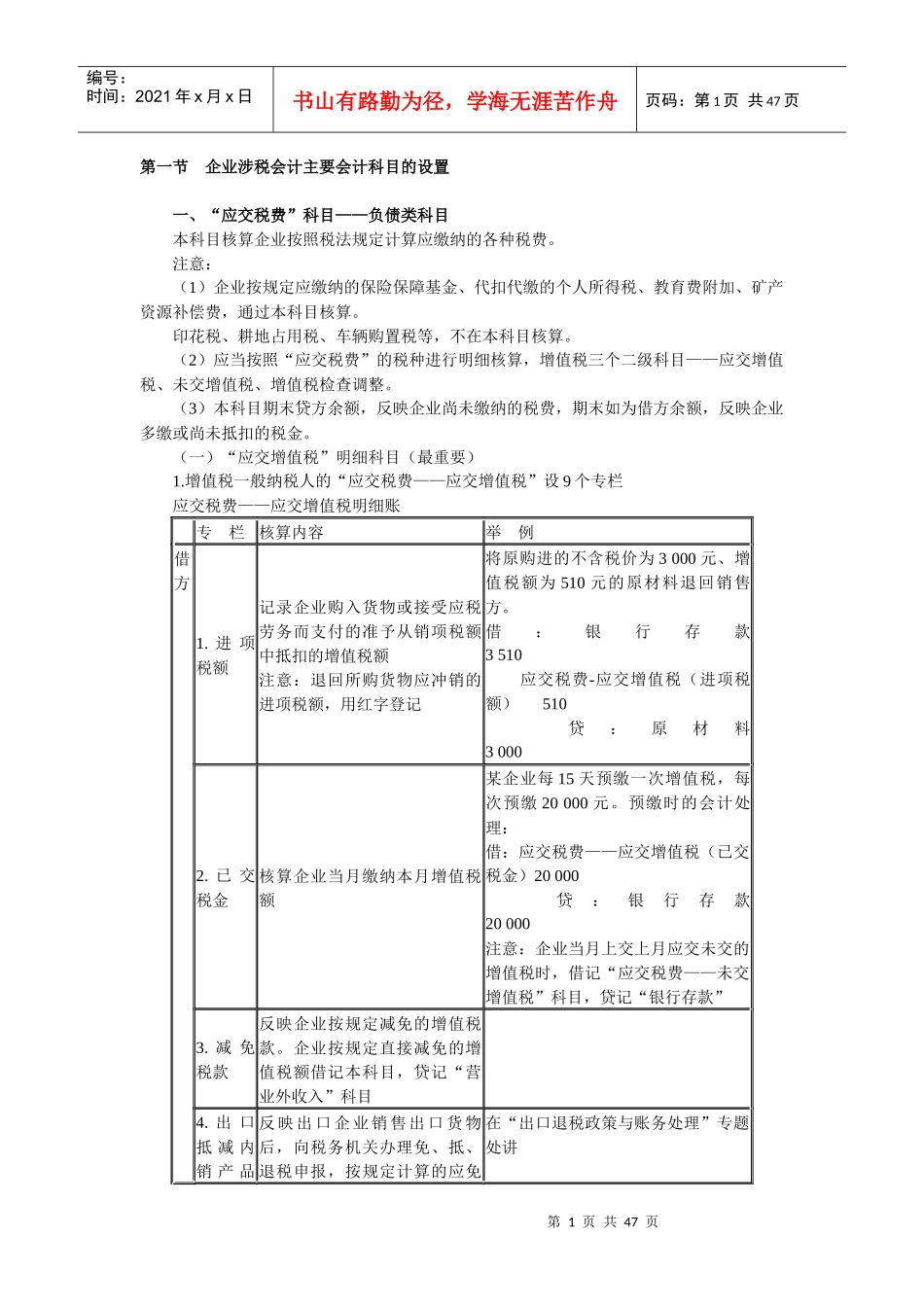 企业涉税会计核算_第1页