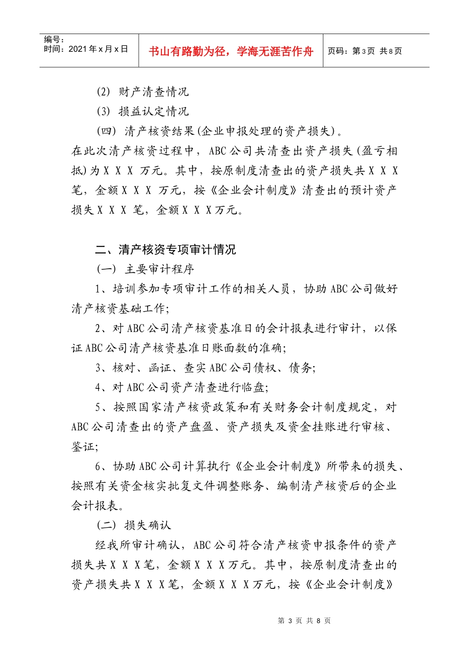 Sykxwq清产核资专项审计报告_第3页