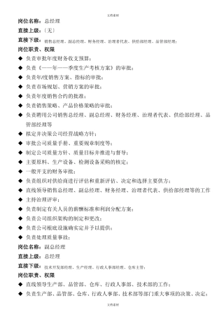 陶瓷行业岗位职责