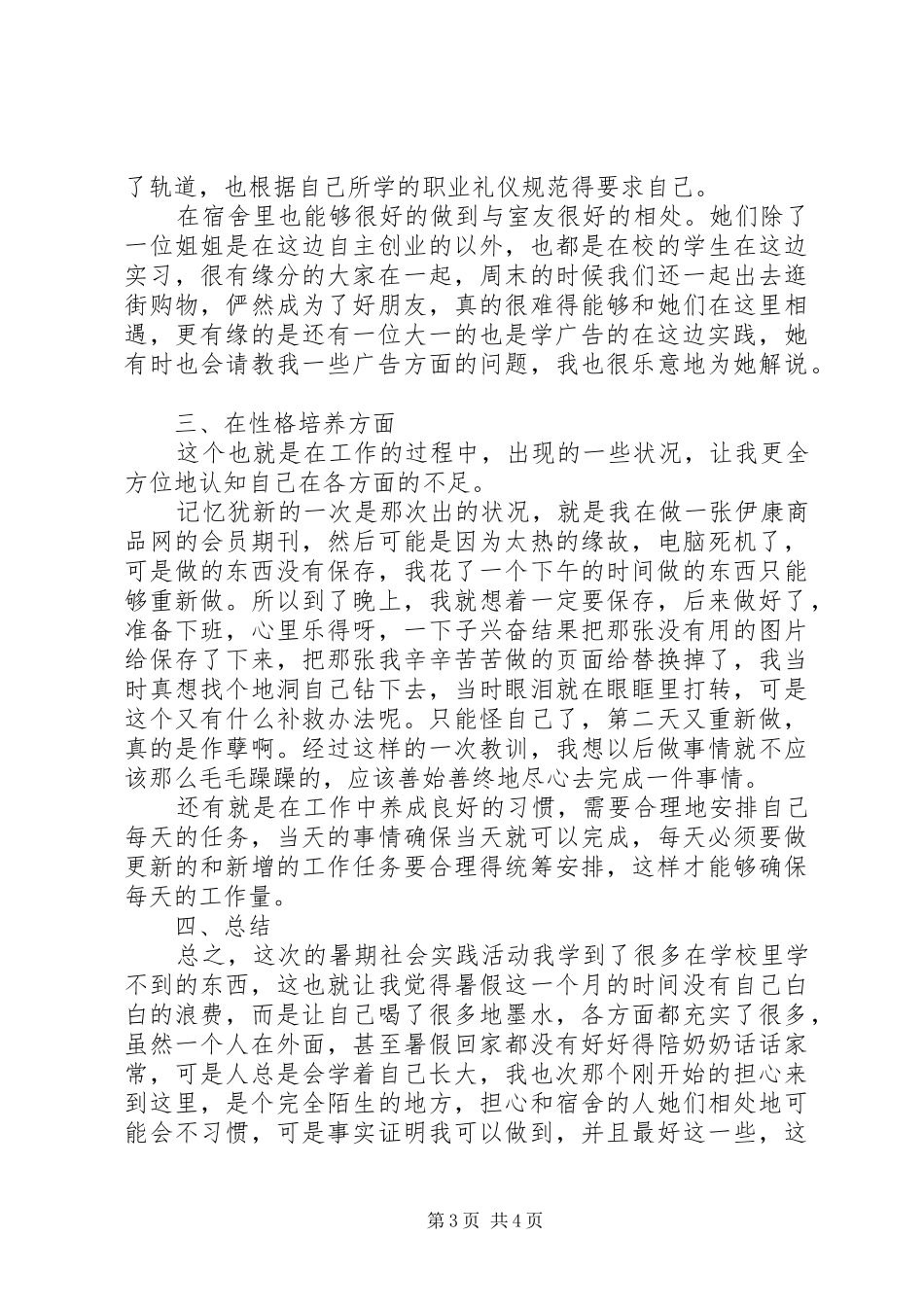 广告专业大学生社会实践报告_第3页