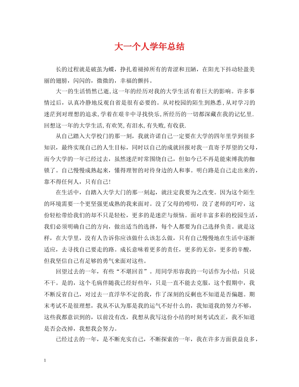 大一个人学年总结 _第1页