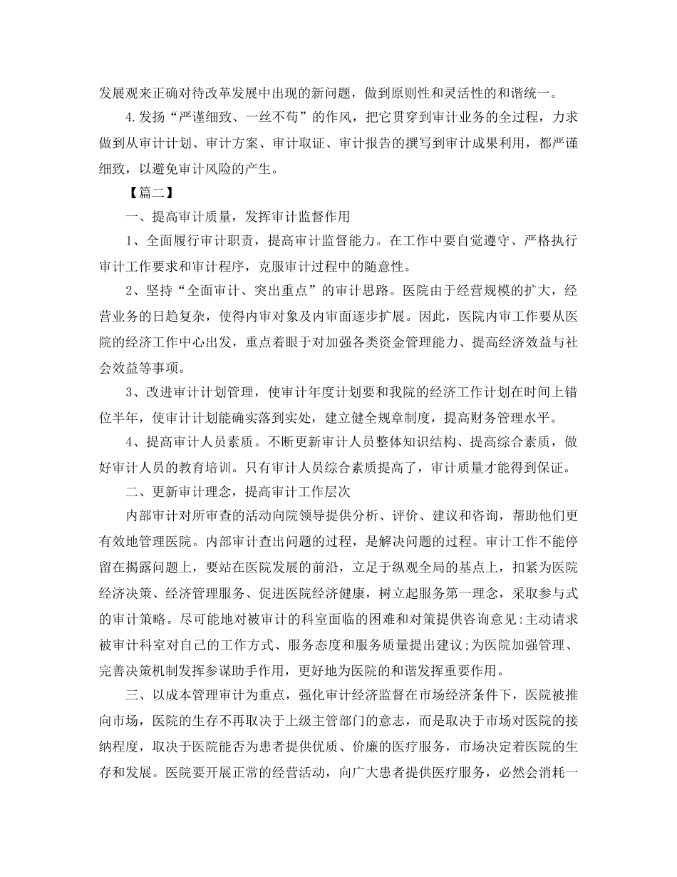 单位内部审计工作计划 _第2页