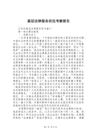 基层法律服务状况考察报告 (14)