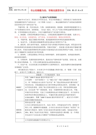 七大新兴产业投资路线