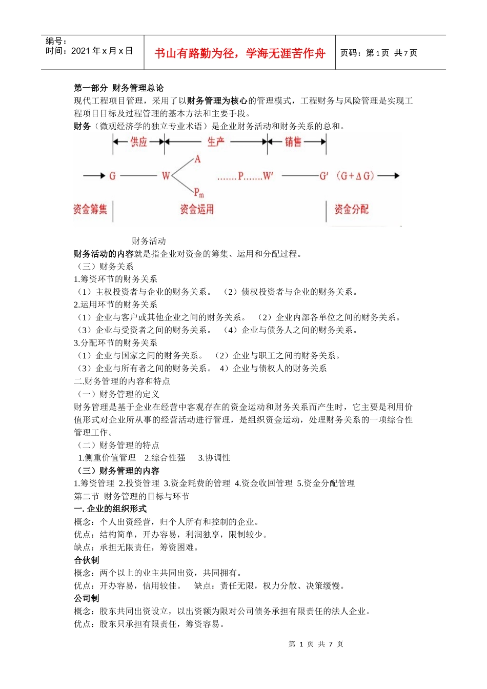 财务复习精简版_第1页