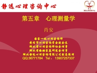心理咨询师—心理测量