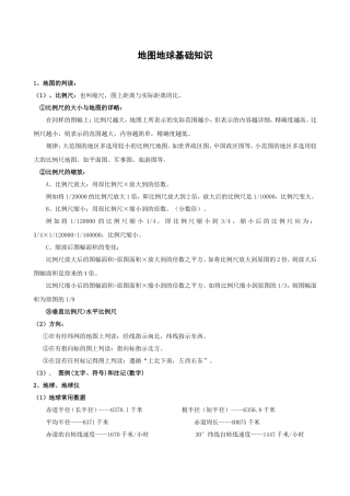 2011地理--地图地球基础知识