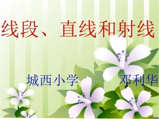 线段、直线和射线3