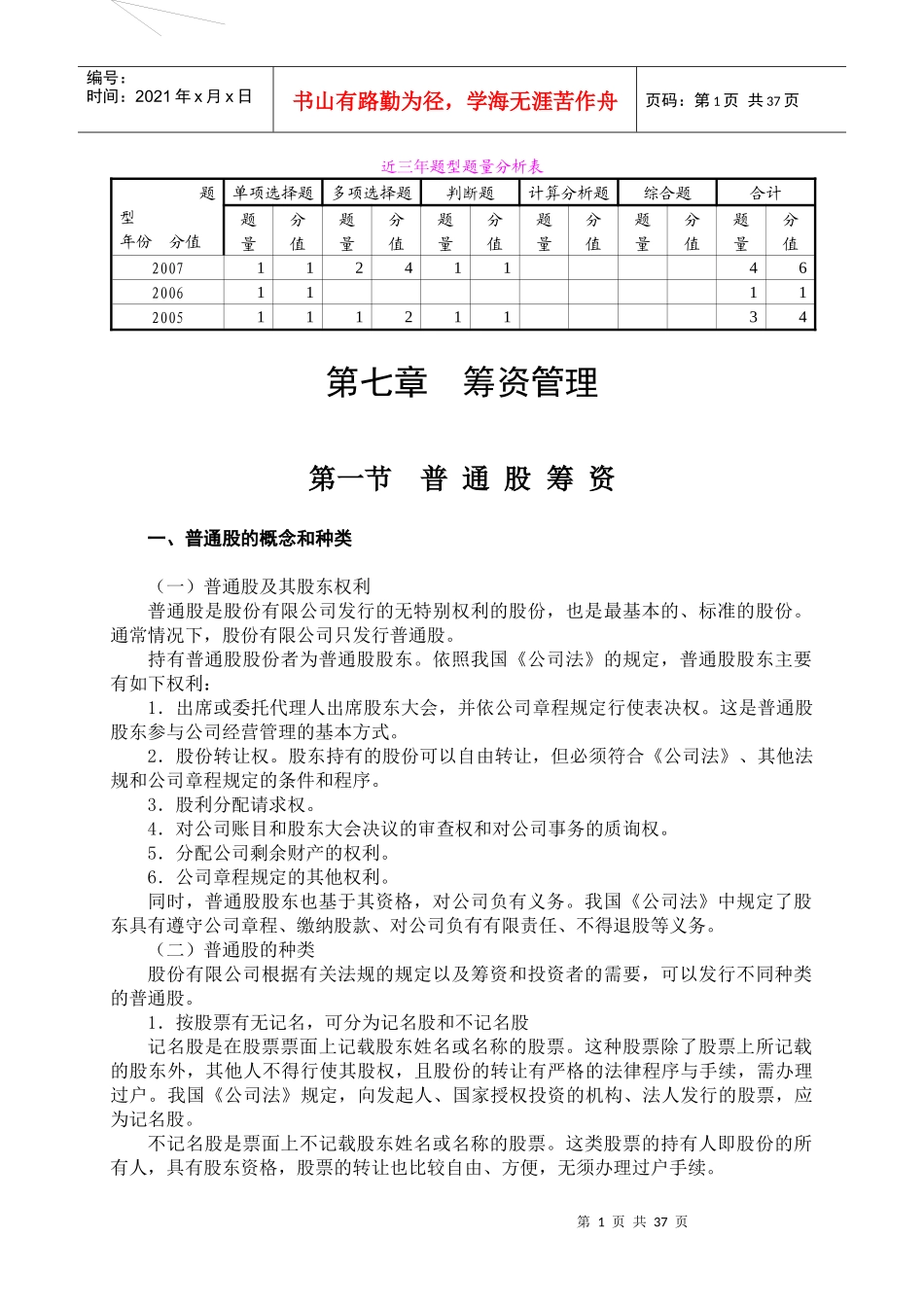 第7章筹资管理_第1页