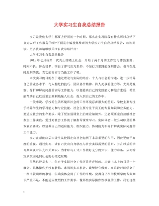 大学实习生自我总结报告 