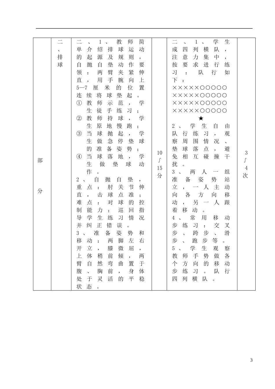 九年级体育技巧任选教材教案2_第3页