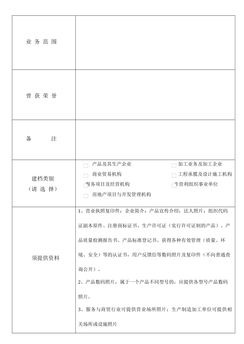 中国产品质量协会“21315质量信誉单位”建档申请表doc_第3页