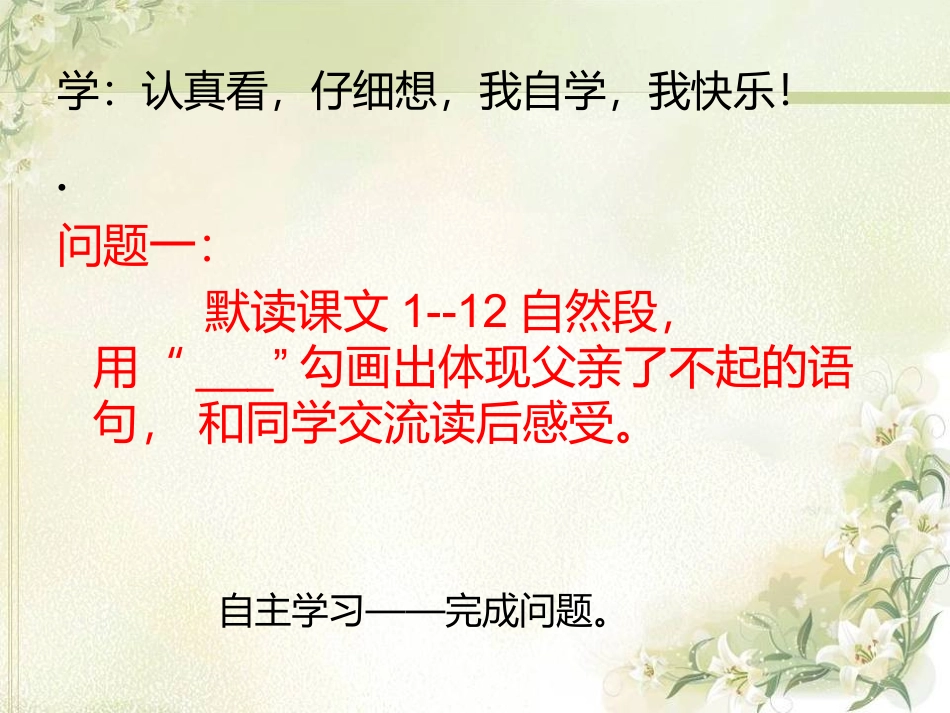 《地震中的父与子》第二课时课件_第3页