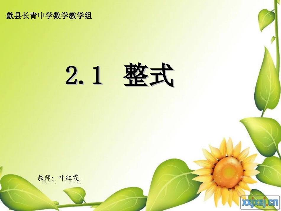 2013年新人教版七年级数学上册《211整式》课件_第1页