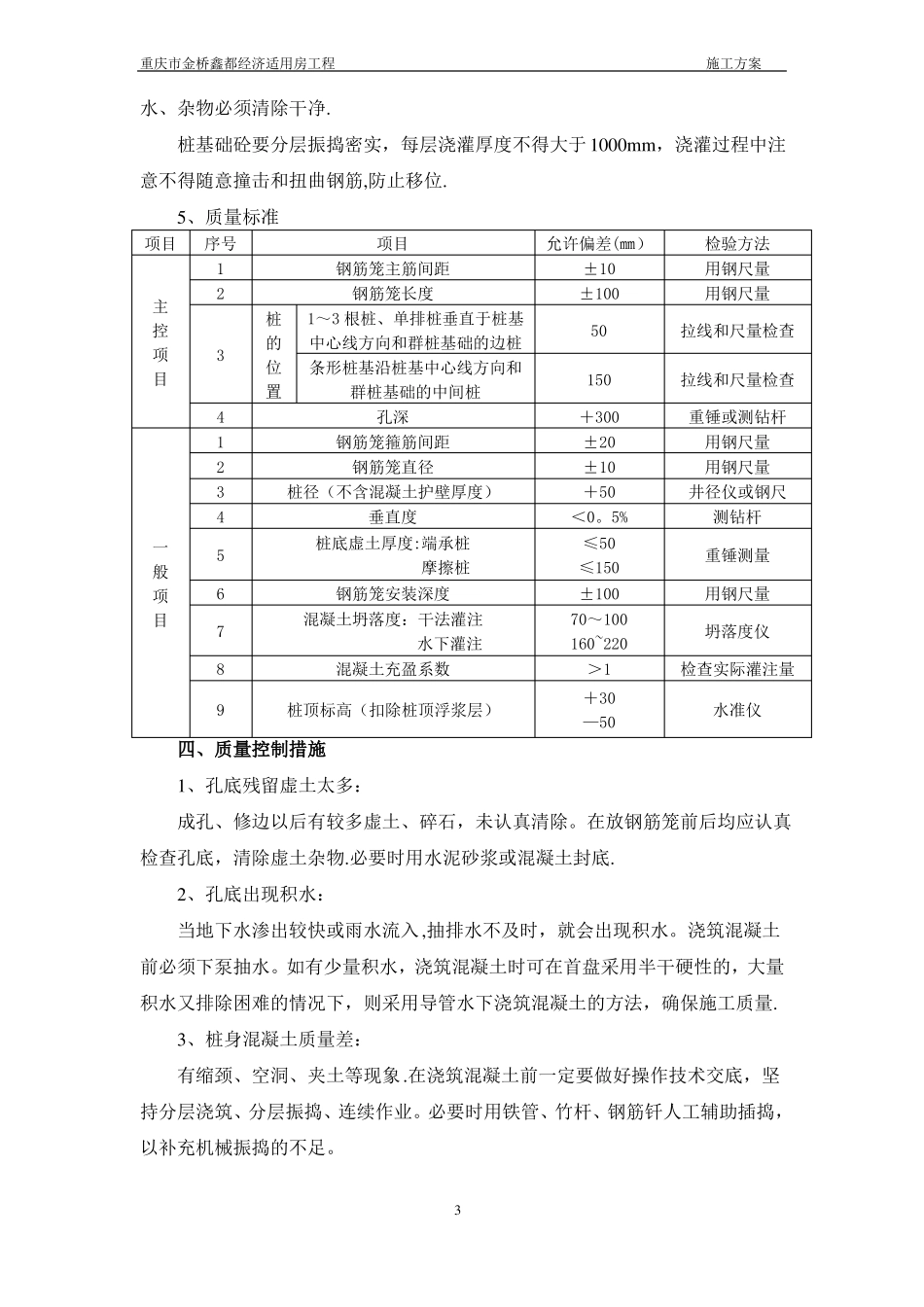 人工挖孔灌注桩混凝土施工方案_第3页