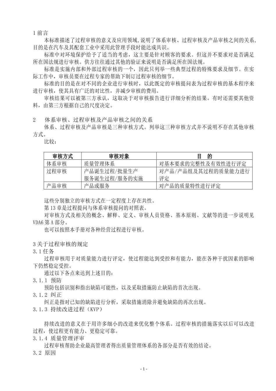 VDA63_过程审核VDA65产品审核内审检查表_第1页