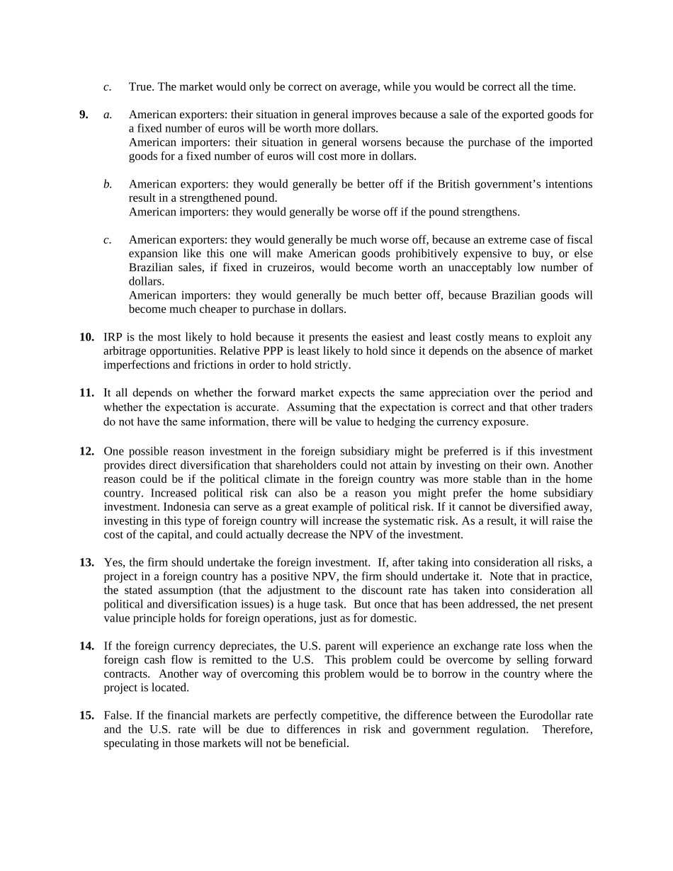 英文版罗斯公司理财习题答案Chap020_第2页