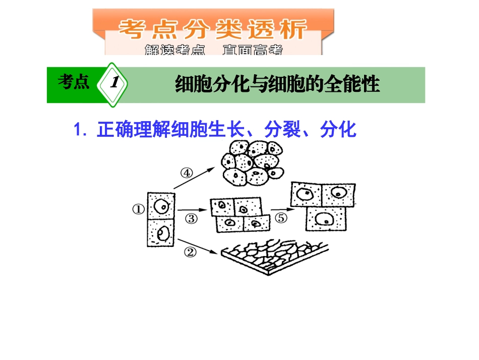 细胞分化衰老凋亡癌变的一轮的复习，第二课时_第3页