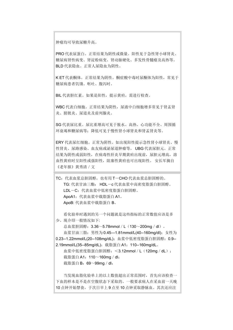 医学检查相关参数简介(转载) 迄今为止最为全面的检查项目 值得收藏_第2页
