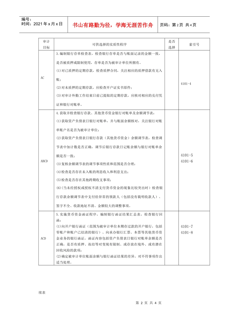 货币资金实质性程序_第2页