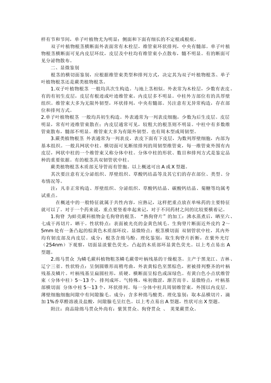 执业药师中药鉴定考试辅导_第2页