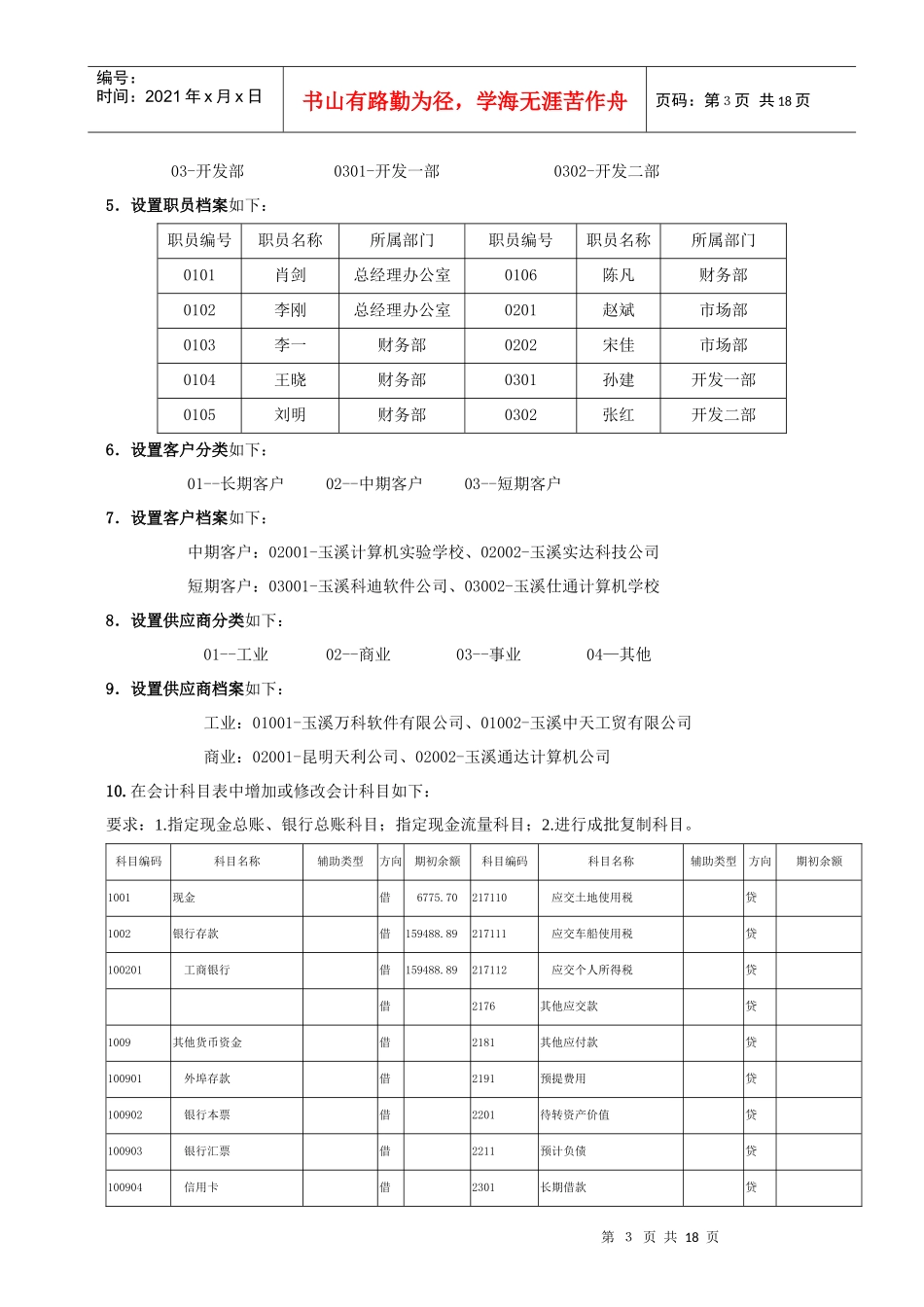 会计电算化及实务模拟实训资料_第3页
