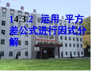 运用平方差公式进行因式分解 (2)