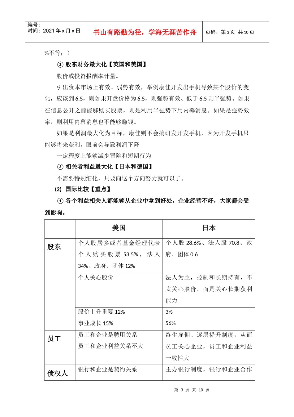 XXXX1105王化成《财务管理学》听课记录_第3页