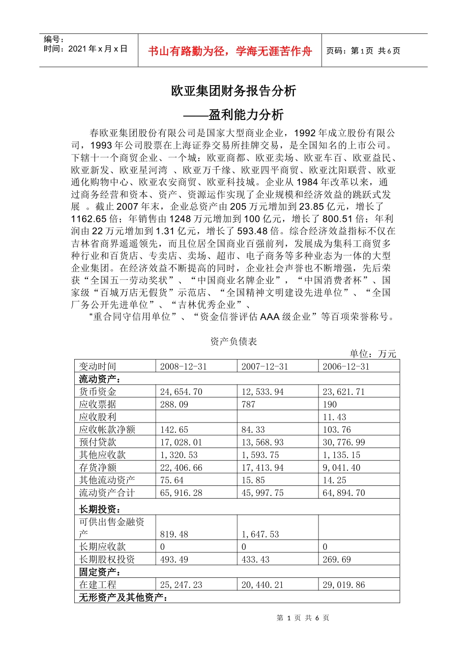 财务报告分析12963209_第1页