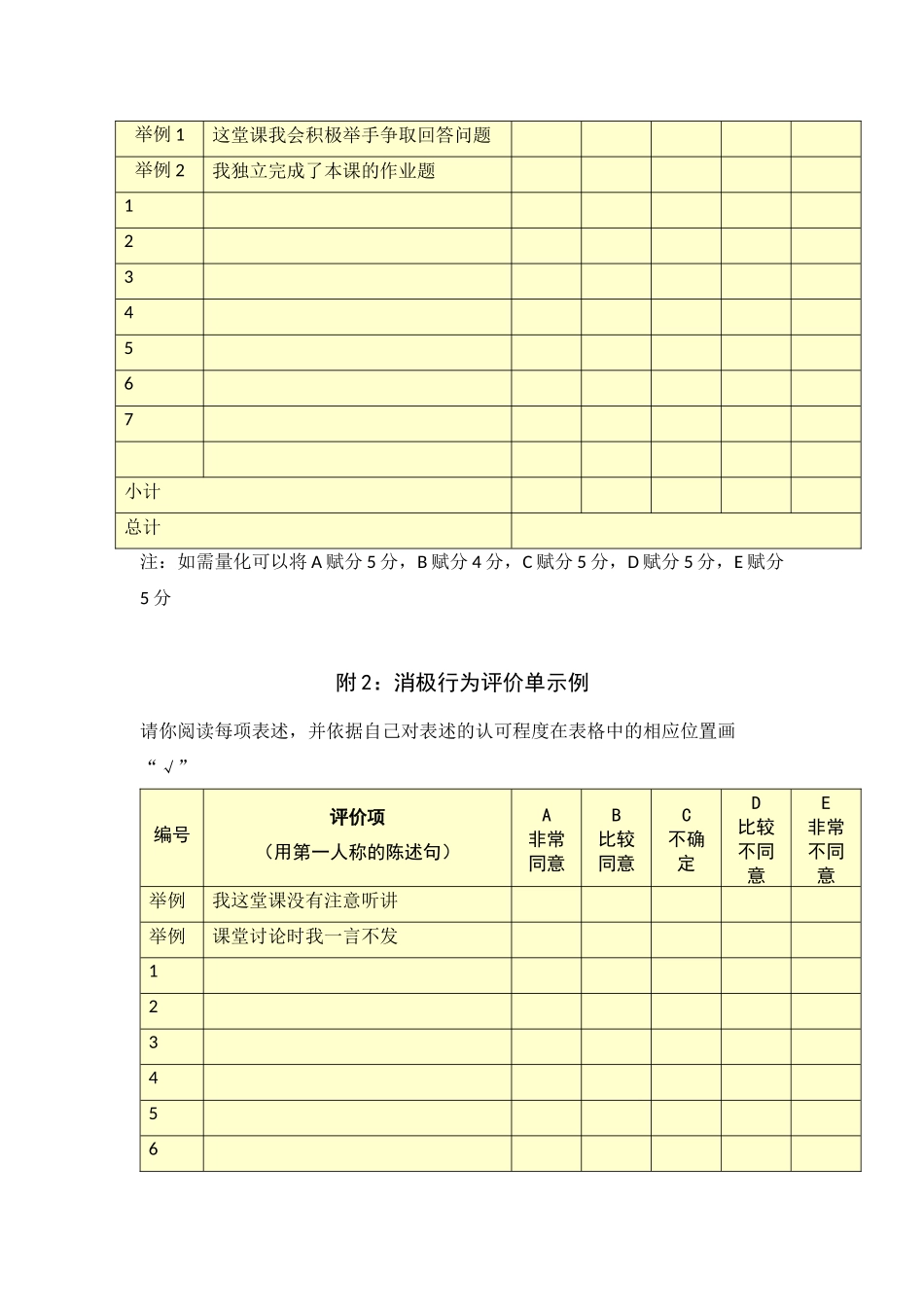 七年级音乐对学生行为态度评价问卷_第3页