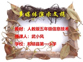 多媒体演示文稿