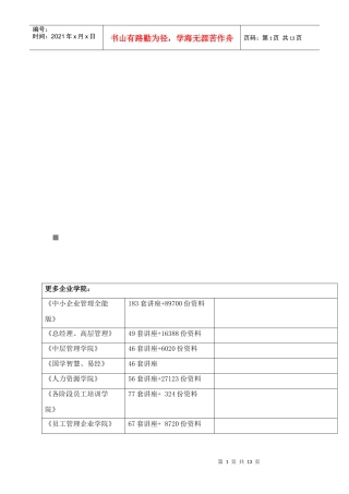 建筑预算培训复习实例