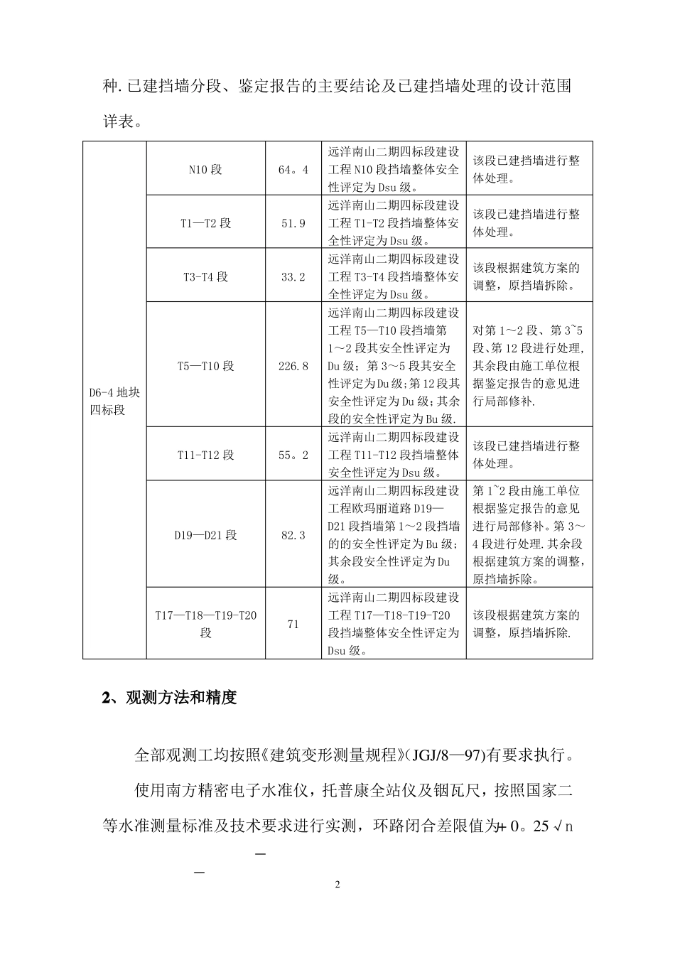 挡墙沉降观测方案_第2页