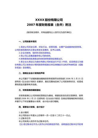 某公司财务报表附注(doc 49页)