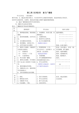 队列队形复习广播操
