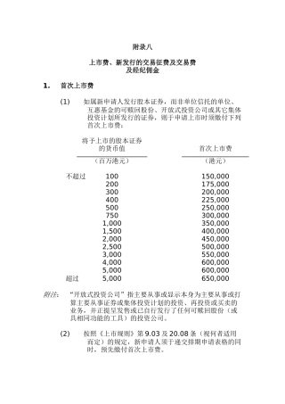 发售现有证券的交易征费与交易费