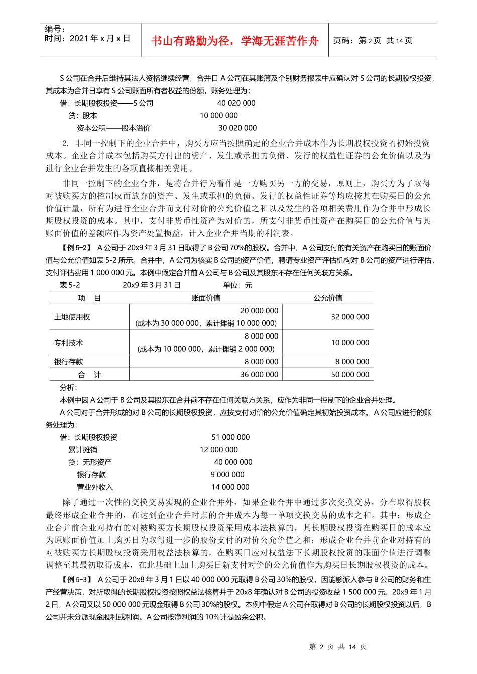 中级会计实务长期股权投资_第2页