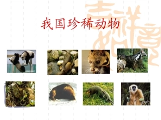 我国部分珍稀动物