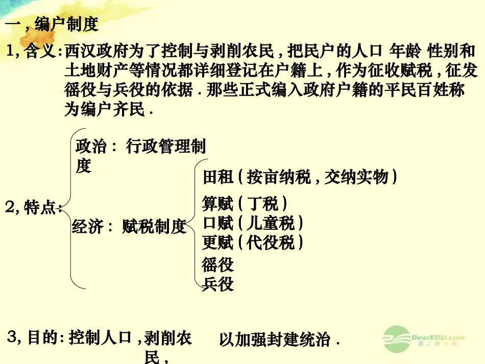 六广中学中学七年级历史上册《第13课两汉经济的发展》两汉的政治经济制度课件新人教版_第2页